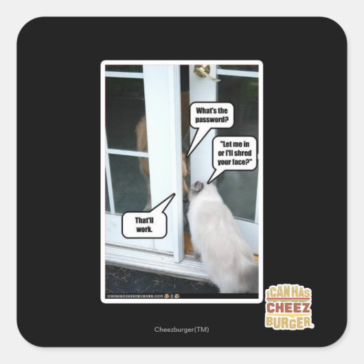 Sticker Carré Mot de passe (Devant)