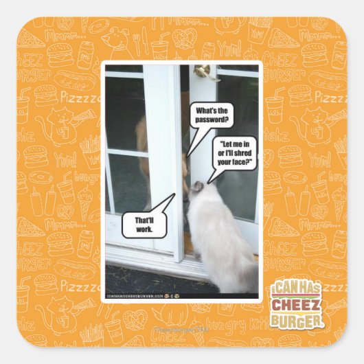 Sticker Carré Mot de passe (Devant)