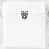 Sticker Carré Moth Talisman - Dessin Whimsigoth - Version blanch (Sac)