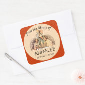 Sticker Carré Mother Goose de la bibliothèque de plaques (Enveloppe)