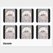 Sticker Carré Mothman et Pizza (Feuille)