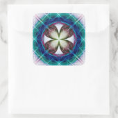 Sticker Carré Motif à fleurs géométriques (Sac)