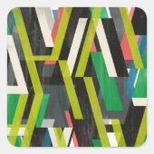 Sticker Carré Motif à flux de suspension diagonal (Devant)
