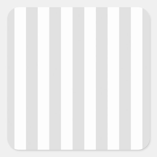 Sticker Carré Motif à rayures gris clair et blanc classique (Devant)