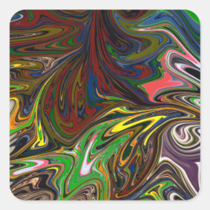 Sticker Carré Motif abstrait cool