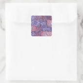 Sticker Carré Motif Abstrait violet et rose (Sac)