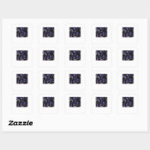 Sticker Carré Motif Abstrait Whimsigoth Classique (Feuille)