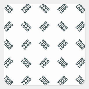 Sticker Carré Motif alterné de logo ou d'image d'entreprise Bl