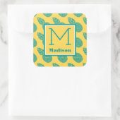 Sticker Carré Motif ananas | Monogramme (Sac)