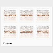 Sticker Carré Motif anti-racisme (Feuille)
