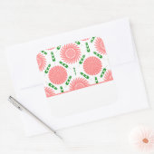 Sticker Carré motif aux fleurs roses (Enveloppe)