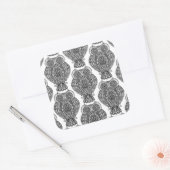 Sticker Carré Motif Avec Chouette Doodle (Enveloppe)