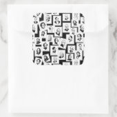 Sticker Carré Motif avec portraits des plus grands compositeurs (Sac)