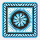 Sticker Carré Motif bleu abstrait (Devant)