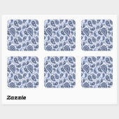 Sticker Carré Motif Blue Paisley (Feuille)