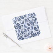 Sticker Carré Motif Blue Paisley (Enveloppe)