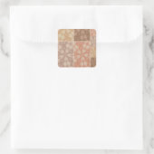 Sticker Carré Motif Brown rose beige (Sac)