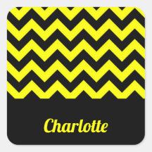 Motif chevron jaune et noir personnalisable