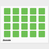 Sticker Carré Motif Chevron turquoise et Lime Green (Feuille)
