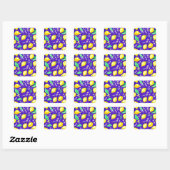 Sticker Carré Motif citron (Feuille)