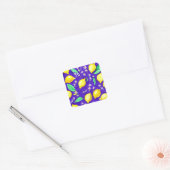 Sticker Carré Motif citron (Enveloppe)