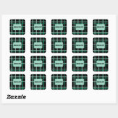 Sticker Carré Motif cool trié (Feuille)