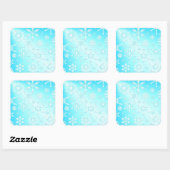 Sticker Carré Motif Crystal Snowflakes (Feuille)