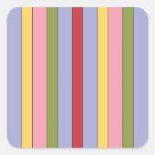 Sticker Carré Motif de bandes verticales colorées (Devant)