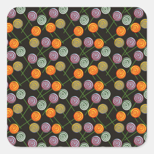 Sticker Carré Motif de bonbons   motif Lollies   lollipop 52