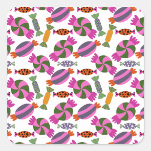Sticker Carré Motif de bonbons   motif Lollies   lollipop 6