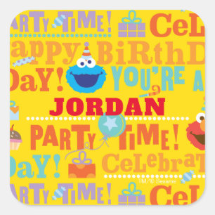 Sticker Carré Motif de célébration des amis de Sesame