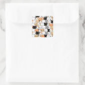 Sticker Carré Motif de chat mignon (Sac)