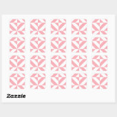 Sticker Carré Motif de cube géométrique Melon rose (Feuille)