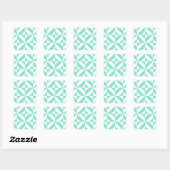 Sticker Carré Motif de cube géométrique vert Seafoam (Feuille)