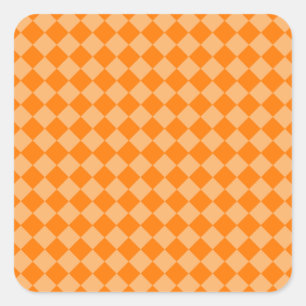 Sticker Carré Motif de diamants orange combiné par STaylor