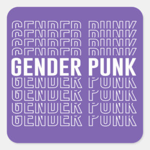Sticker Carré Motif de genre Punk