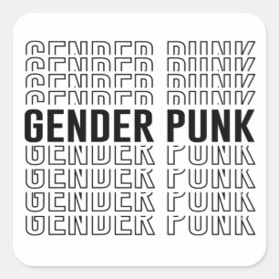 Sticker Carré Motif de genre Punk