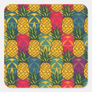 Sticker Carré Motif de l'ananas