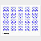Sticker Carré Motif de ruban bleu (Feuille)