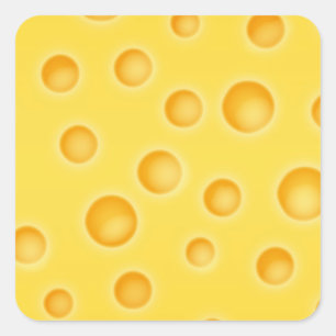 Sticker Carré Motif de texture de Cheezy de fromage suisse