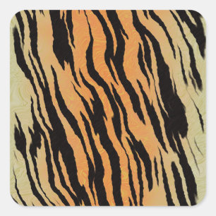 Sticker Carré Motif de tigre