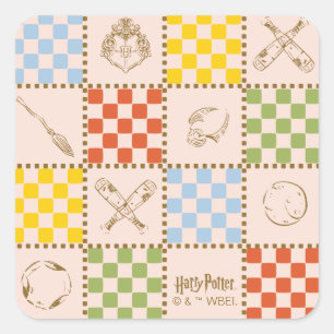 STICKER CARRÉ MOTIF DE VÉRIFICATEUR D'ÉQUIPE QUIDDITCH™ HOGWARTS
