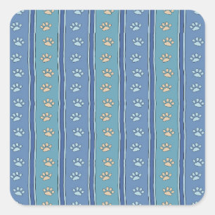 Sticker Carré Motif d'empreinte de patte
