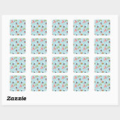 Sticker Carré Motif d'hiver (Feuille)