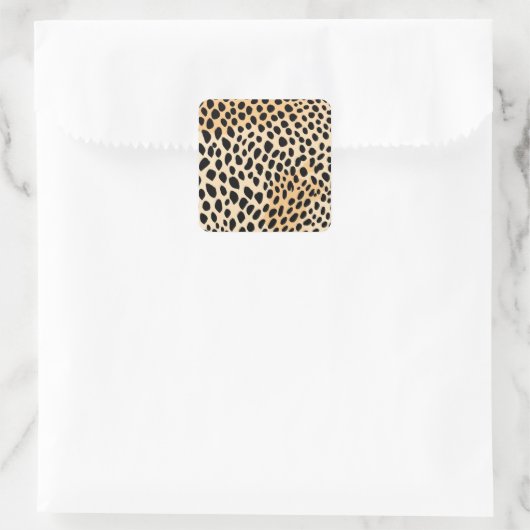 Sticker Carré Motif d'impression Cheetah (Sac)