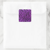 Sticker Carré Motif d'impression Neon purple cheetah (Sac)