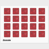 Sticker Carré Motif Elf Candy Checker (Feuille)