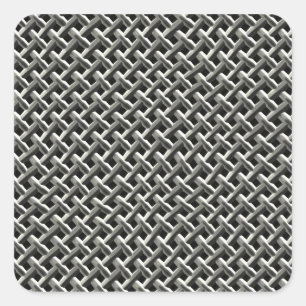 Sticker Carré Motif en métal d'acier (faux)