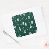 Sticker Carré motif feuille (Enveloppe)