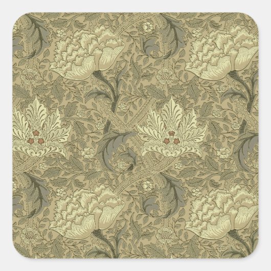 Sticker Carré Motif floral William Morris Windrush : Vintage (Devant)
